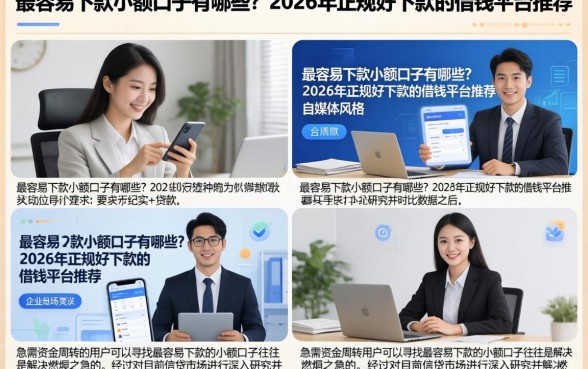 最容易下款小额口子有哪些?2026年正规好下款的借钱平台推荐