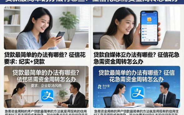 贷款最简单的办法有哪些？征信花急需资金周转怎么办