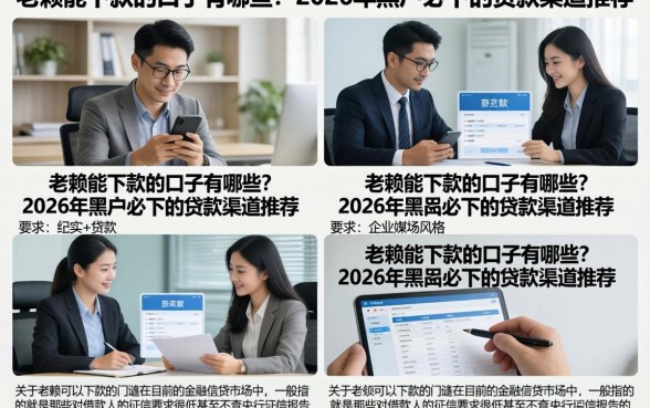 老赖能下款的口子有哪些?2026年黑户必下的贷款渠道推荐