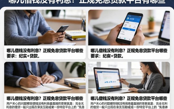 哪儿借钱没有利息？正规免息贷款平台有哪些
