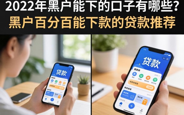 2022年黑户能下的口子有哪些？黑户百分百能下款的贷款推荐