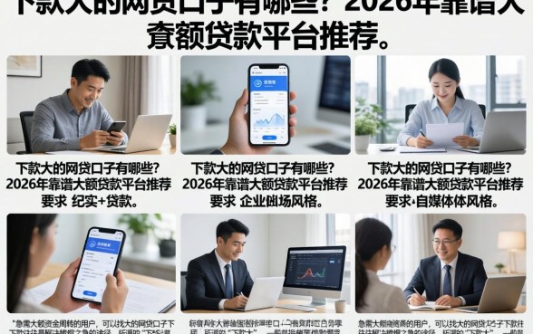 下款大的网贷口子有哪些?2026年靠谱大额贷款平台推荐