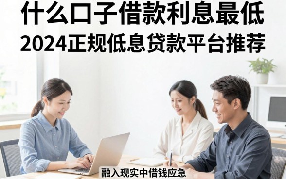 什么口子借款利息最低,2024正规低息贷款平台推荐