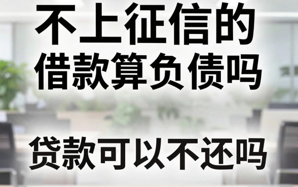 不上征信的借款算负债吗，不查征信的贷款可以不还吗