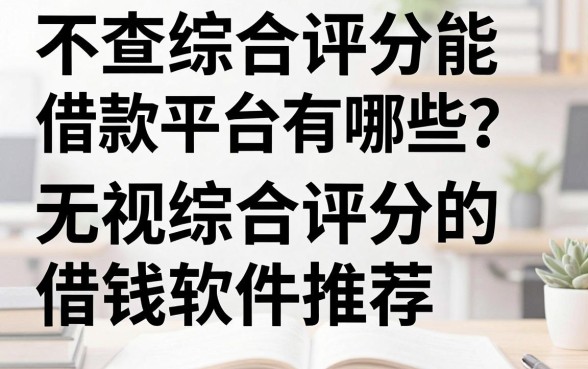 不查综合评分能借款平台有哪些?无视综合评分的借钱软件推荐