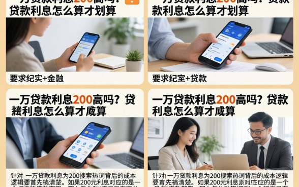 一万贷款利息200高吗?贷款利息怎么算才划算