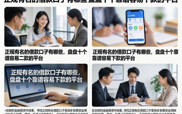 正规有名的借款口子有哪些，盘点十个靠谱容易下款的平台