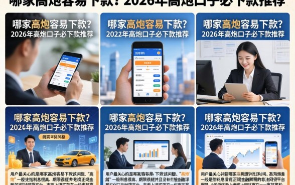 哪家高炮容易下款？2026年高炮口子必下款推荐