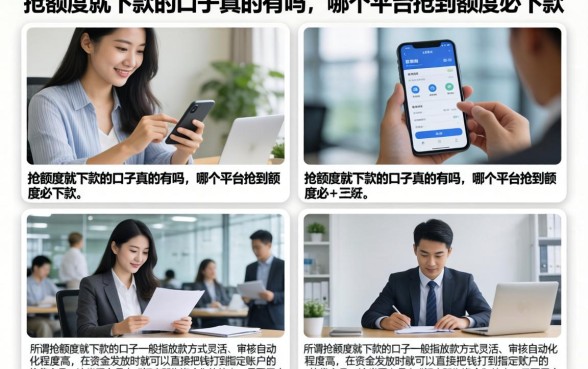抢额度就下款的口子真的有吗，哪个平台抢到额度必下款
