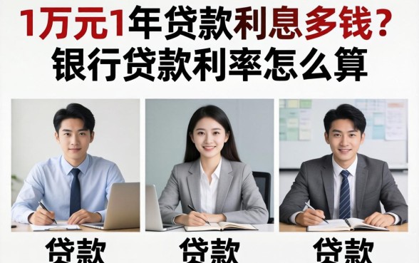 1万元1年贷款利息多钱？银行贷款利率怎么算