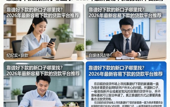 靠谱好下款的新口子哪里找？2026年最新容易下款的贷款平台推荐