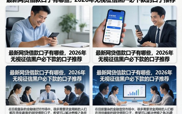最新网贷借款口子有哪些，2026年无视征信黑户必下款的口子推荐