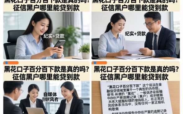 黑花口子百分百下款是真的吗?征信黑户哪里能贷到款
