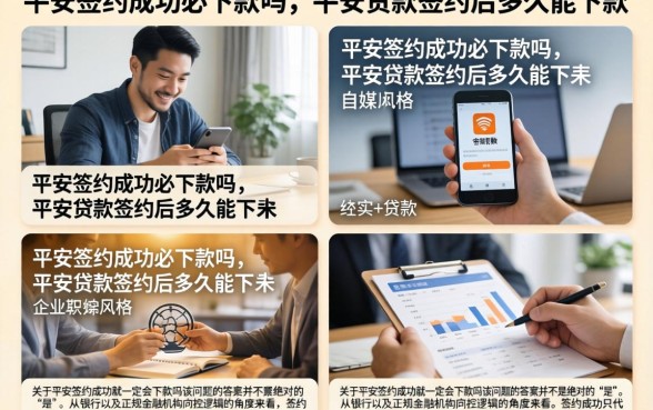 平安签约成功必下款吗，平安贷款签约后多久能下款