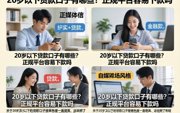20岁以下贷款口子有哪些？正规平台容易下款吗