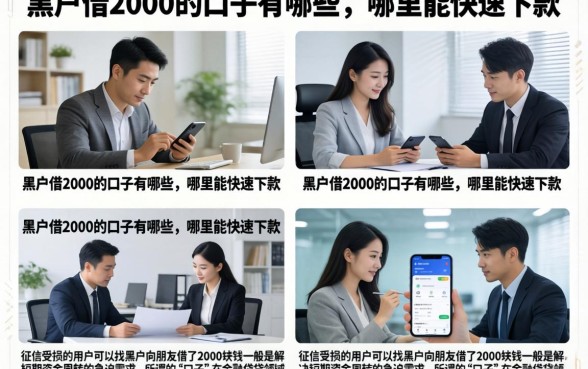 黑户借2000的口子有哪些,哪里能快速下款