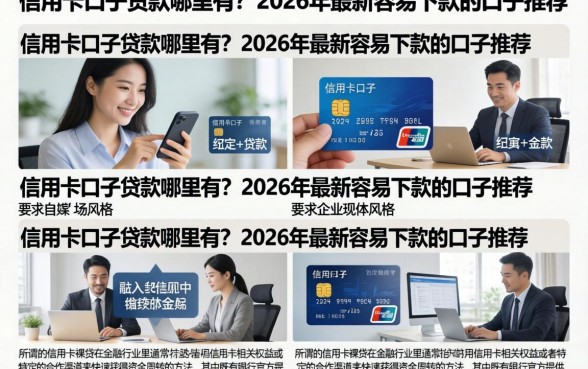 信用卡口子贷款哪里有?2026年最新容易下款的口子推荐
