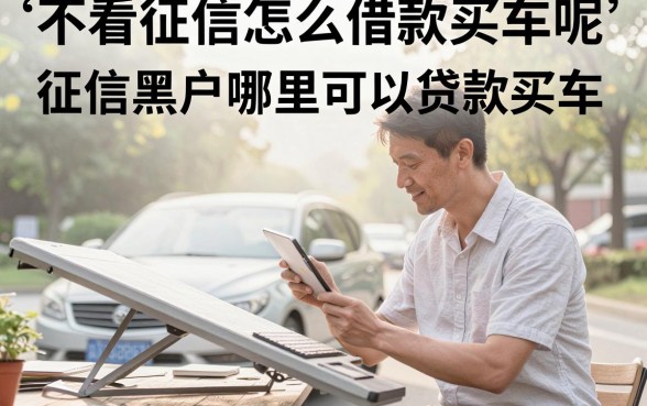不看征信怎么借款买车呢，征信黑户哪里可以贷款买车