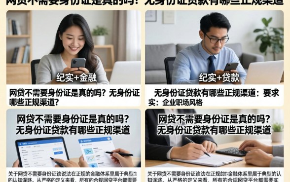 网贷不需要身份证是真的吗?无身份证贷款有哪些正规渠道?