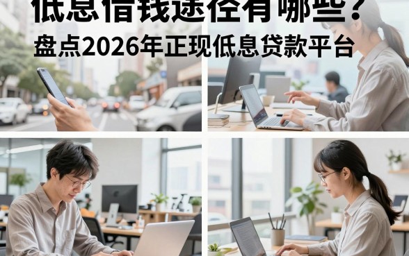 低息借钱途径有哪些?盘点2026年正规低息贷款平台