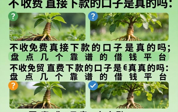 不收费直接下款的口子是真的吗，盘点几个靠谱的借钱平台
