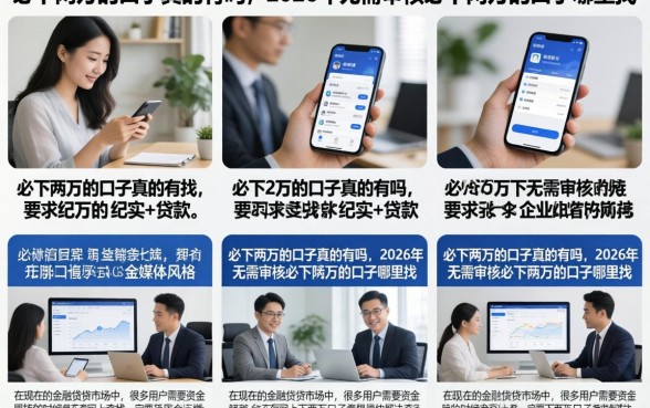 必下两万的口子真的有吗，2026年无需审核必下两万的口子哪里找
