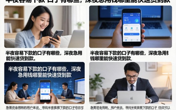 半夜容易下款的口子有哪些，深夜急用钱哪里能快速贷到款