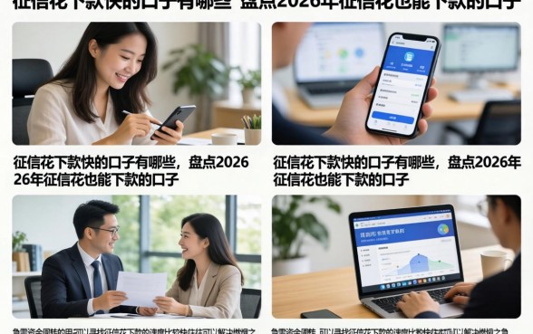 征信花下款快的口子有哪些，盘点2026年征信花也能下款的口子