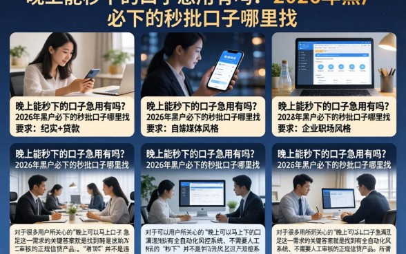 晚上能秒下的口子急用有吗？2026年黑户必下的秒批口子哪里找