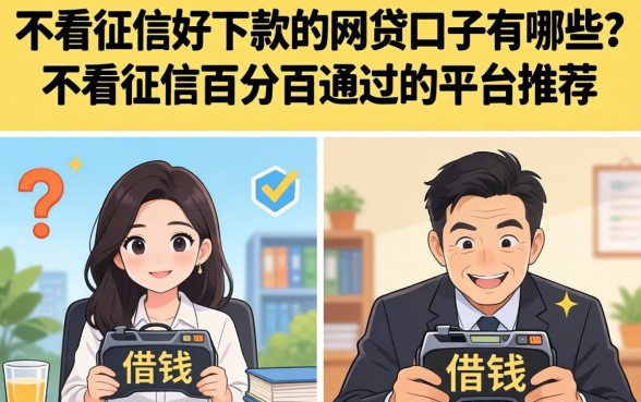 不看征信好下款的网贷口子有哪些?不看征信百分百通过的平台推荐