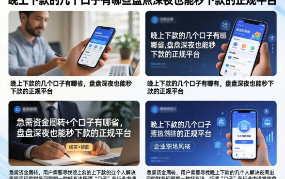 晚上下款的几个口子有哪些，盘点深夜也能秒下款的正规平台