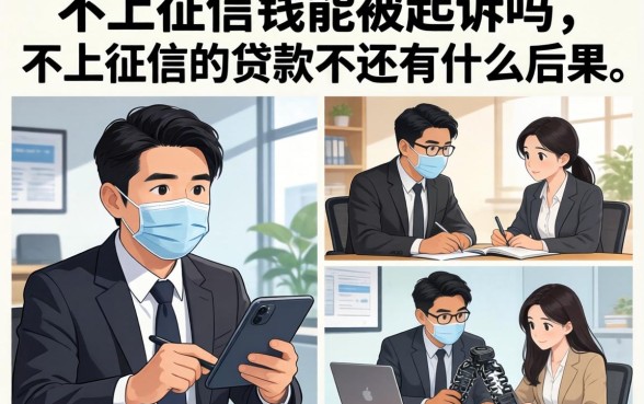 不上征信的能被起诉吗，不上征信的贷款不还有什么后果