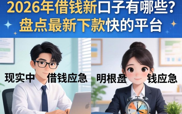 2026年借钱新口子有哪些？盘点最新下款快的平台