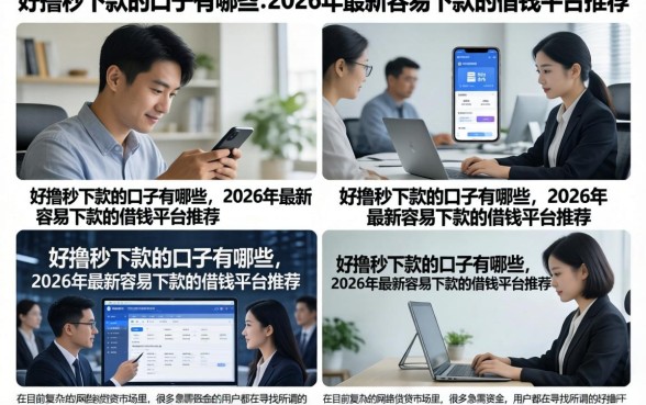 好撸秒下款的口子有哪些,2026年最新容易下款的借钱平台推荐