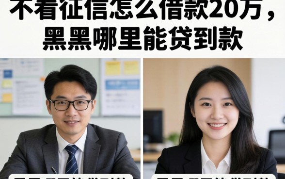 不看征信怎么借款20万，黑户哪里能贷到款