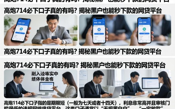 高炮714必下口子真的有吗?揭秘黑户也能秒下款的网贷平台