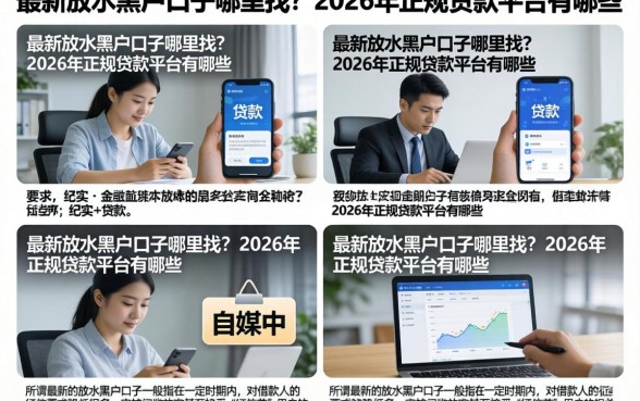最新放水黑户口子哪里找？2026年正规贷款平台有哪些