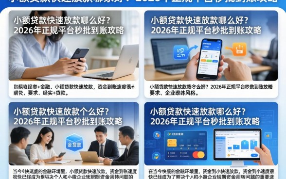 小额贷款快速放款哪家好？2026年正规平台秒批到账攻略