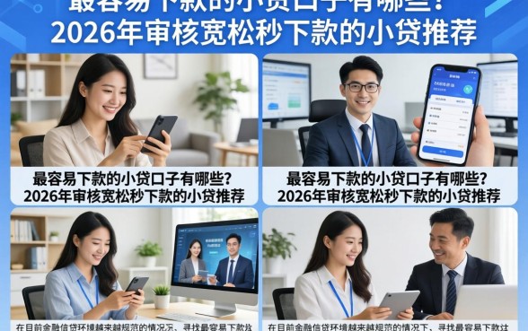 最容易下款的小贷口子有哪些?2026年审核宽松秒下款的小贷推荐
