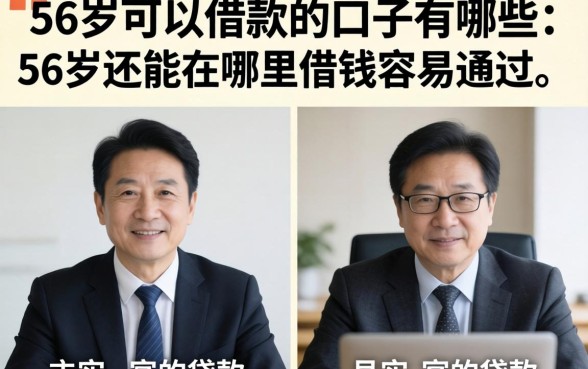 56岁可以借款的口子有哪些，56岁还能在哪里借钱容易通过