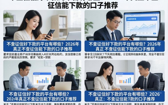 不查征信好下款的平台有哪些？2026年真正不查征信能下款的口子推荐