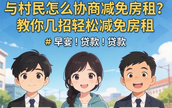 与村民怎么协商减免房租？教你几招轻松减免房租