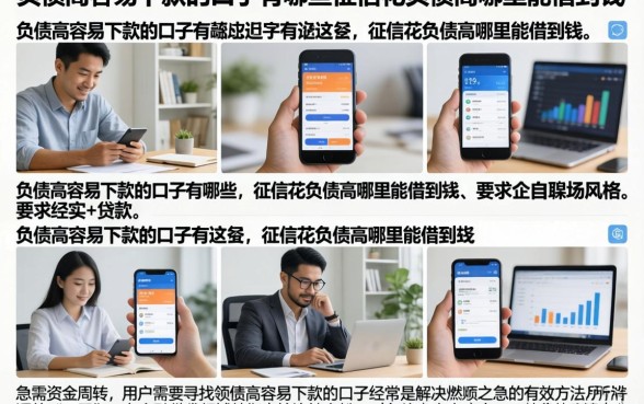 负债高容易下款的口子有哪些,征信花负债高哪里能借到钱