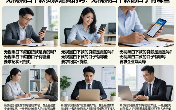 无视黑白下款的贷款是真的吗?无视黑白下款的口子有哪些