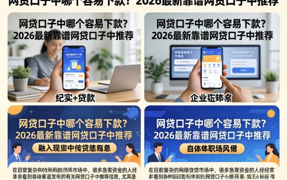 网贷口子中哪个容易下款?2026最新靠谱网贷口子中推荐