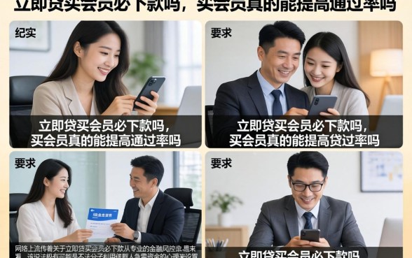 立即贷买会员必下款吗,买会员真的能提高通过率吗