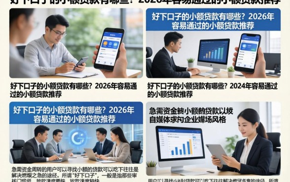 好下口子的小额贷款有哪些？2026年容易通过的小额贷款推荐