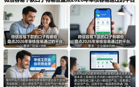 微信容易下款的口子有哪些，盘点2026年审核容易通过的平台