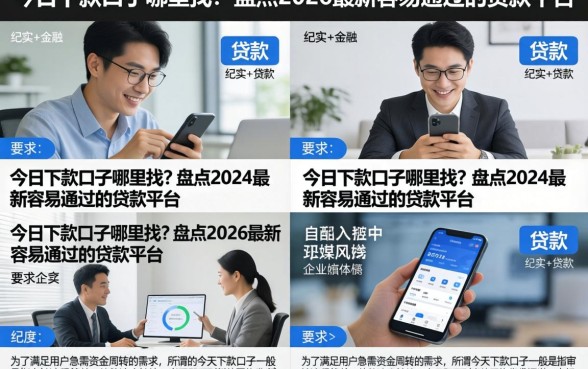 今日下款口子哪里找？盘点2026最新容易通过的贷款平台
