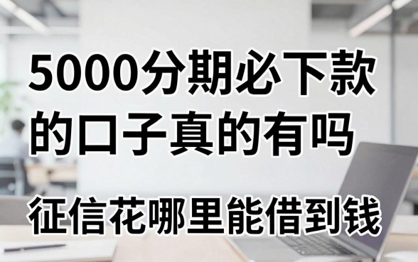 5000分期必下款的口子真的有吗，征信花哪里能借到钱